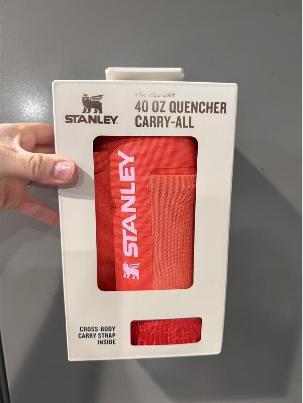 Stanley 40 oz Quencher Carry-All in Red with Cross-Body Strap